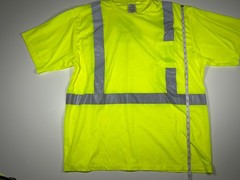 Uline T Shirt Men 3XL Yellow High Vis Safety Reflective Pocket