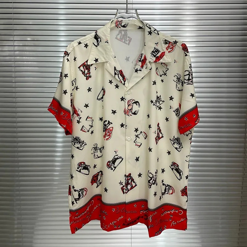 Button Down Shirt Men Fashion Clothing Summer Mens Social Shirts Casual Shirt