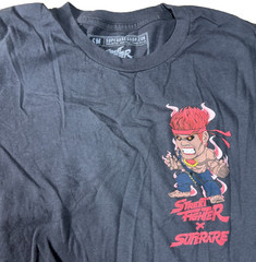 Street Fighter X Superare Short Sleeve T Shirt Men’s Small Black Evil Ryu