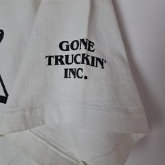 Vintage Puma APEX T-Shirt Mens XL White SS “GONE TRUCKIN’ INC.” Sof Tee Tee-Jays