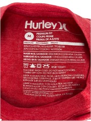 Hurley Men’s M Red Graphic Print Premium Fit Crew Neck T-Shirt Est 1999