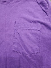 Vintage 90s BVD Men’s Medium Blank Essential Single Stitch Purple Pocket T Shirt