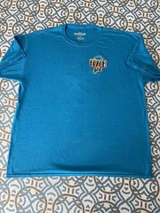 Sunshine Raised Blue Beach Girl Flip Flops Graphic Print Crew Neck T-Shirt XL