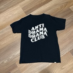 Anti Drama Drama Club black and white cotton tee Shirt Size Medium