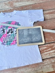 Vintage 90s Single Stitch T-Shirt Mens L White Twin Cities Duathlon Monroe LS