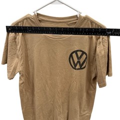 Volkswagen Save Gas Drive a VW Beetle Graphic T-Shirt Tan Mens Medium