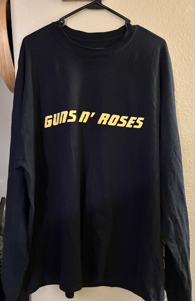 New Guns N’ Roses Live Era ’87-’93 Black 2XL Long Sleeve T-Shirt Double Sided