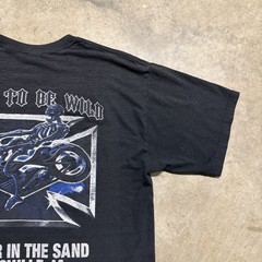 Vintage West Coast Choppers Shirt Mens Large Black 90s Skeleton Skull Faded