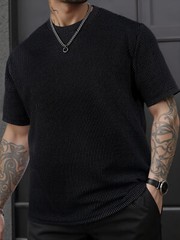 Men’s Short Sleeve Round Neck T-Shirt Classic Casual Slim Fit Shirts