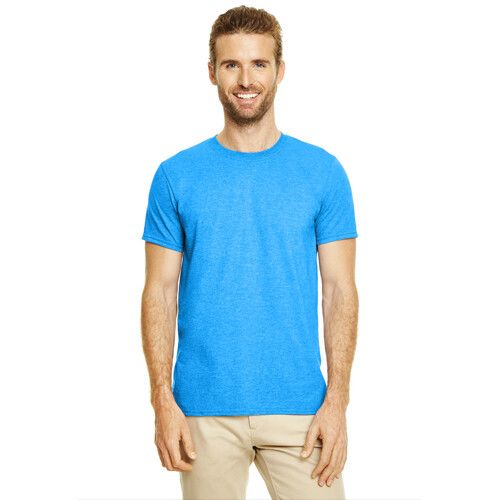 Gildan G640 Adult Unisex Softstyle® tshirt SM Small Heather Sapphire Shirt
