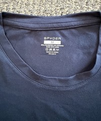 SPYDER MEN’S ASL426NV NAVY FITTED LOUNGE WEAR T-SHIRT, SIZE MEDIUM NWT