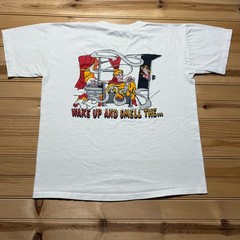 Vintage 90s Pi Kappa Alpha Epsilon Wake Up And Smell The Graphic T-Shirt Medium