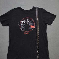 RWBY T-Shirt Adults Size M Black Anime Graphic Black Short Sleeve