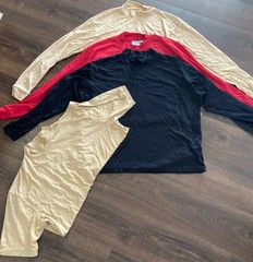 Vintage Irvine Park XLG Ribbed Mock Neck Shirt Lot | 4pc 90s