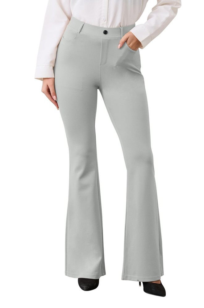 Flare Yoga Dress Work Pants Women High Waisted Pull On Stretchy Slacks Flared…