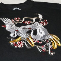 MAXI MILIAN Men’s Size L Fashion T-Shirt w/Graphic Embroidery, Short Sleeve Tee
