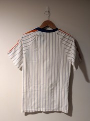 Vintage 80s New York Mets MLB Baseball Medium White Sand-Knit T-Shirt
