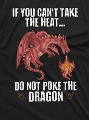 Men’s Funny Poke dragon T-shirt dont poke dragon funny Birthday gift tee