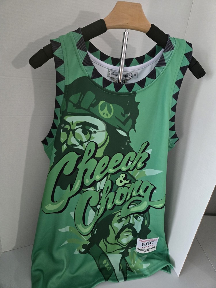 Cheech & Chong Men’s Headgear Classics Premium Embroidered Basketball Jersey