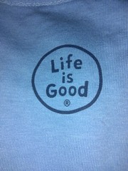 Life is Good at Great Wolf Lodge Blue S Logo Crusher T-Shirt NEW