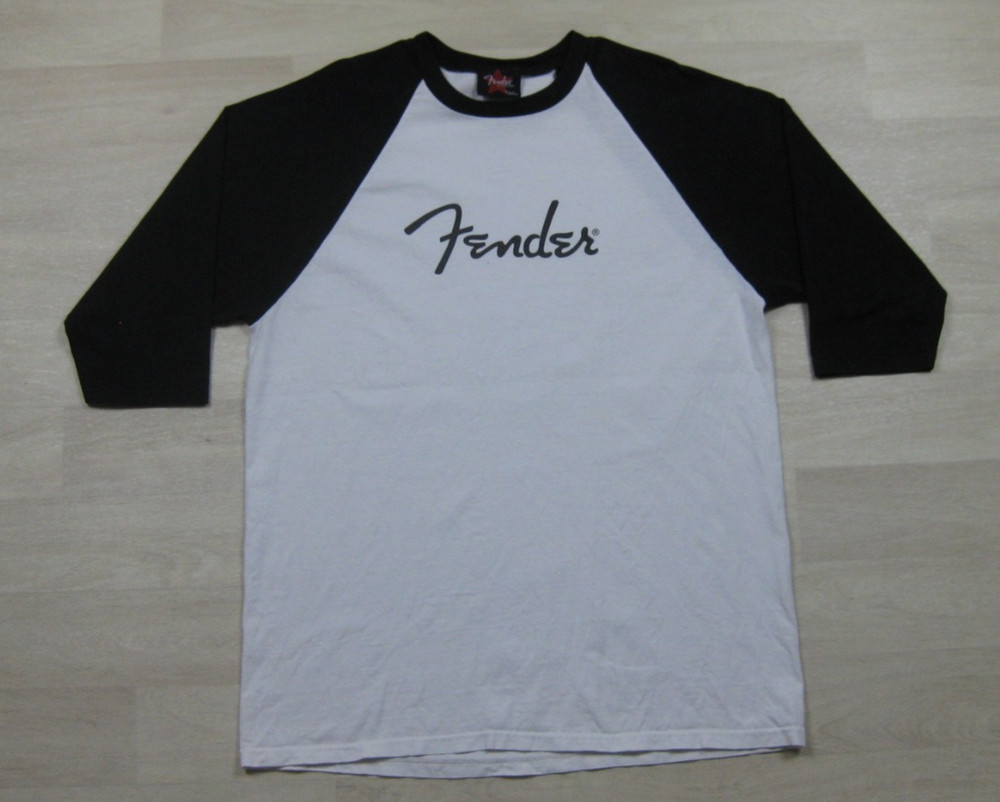 Vintage Y2K Fender Guitars Raglan T-Shirt Men’s (L) Music Band Rock n Roll