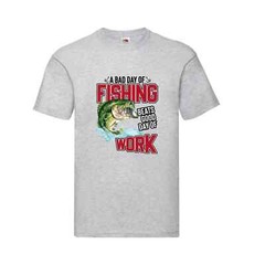Fishing Beats Bad Day At Work Humour Novelty T Shirt Various Colours And Sizes