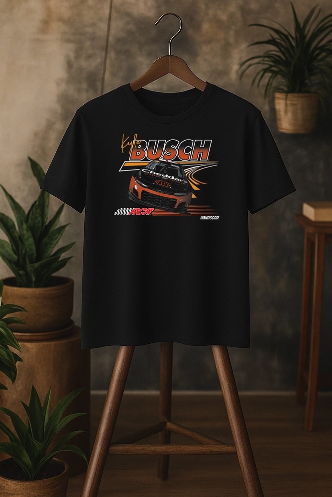 NASCAR – Kyle Busch RCR Race Lines Black T-Shirt
