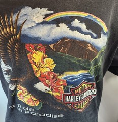 Vintage 90s Harley Davidson T Shirt Mens Large Eagle Pacific Honolulu Hawaii USA