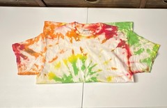 Multicolor Short Sleeve Tye Dye T-Shirt Size Large Unisex