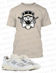 OG Gun Slinger Bear Graphic Sneaker Tee Shirt To Match New Balance Sea Salt Shoe