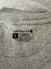Carhartt Loose Fit Shirt Mens Sz S Gray Long Sleeve Pocket Workwear