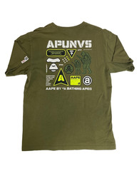 AAPE Multi Print Apunvs Green Tee By A Bathing Ape Streetwear Bape Soldier