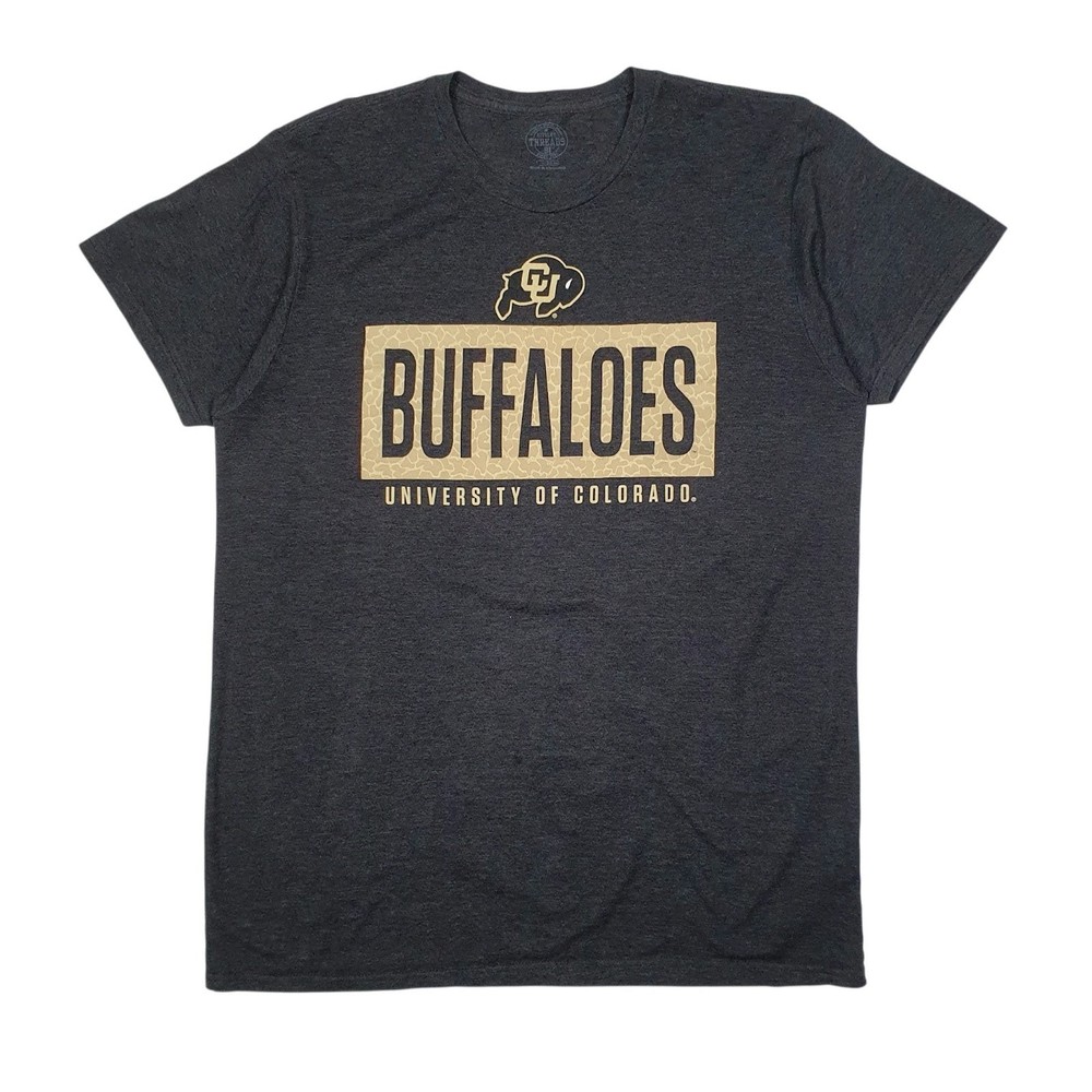 RIVALRY THREADS Grey T Shirt Tee Colorado University Buffaloes Short Sleeve