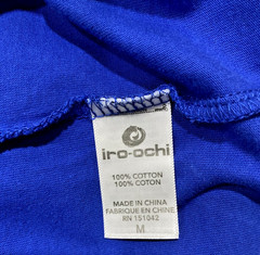 Iro-Ochi Japanese Graphic Dragon Mens Shirt Blue Red Tokyo M Embroidered Velvet