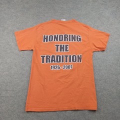 Delta Shirt Mens Small Orange Honoring Tradition 1926-2007 Native Graphic Tee