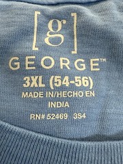 Men’s Shirts, (New w/tags), George Short Sleeve Crew Neck Pocket Tee 3XL (54-56)