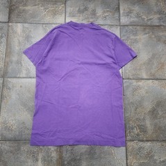 Vintage 90s BVD Men’s Medium Blank Essential Single Stitch Purple Pocket T Shirt