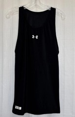 Under Armour Long Men’s Jogging Running Workout Sleeveless Top Black LARGE