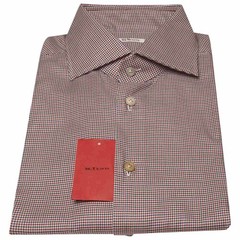 NEW KITON MULTICOLOR COTTON SHIRT US 18 – EU 46 MUL