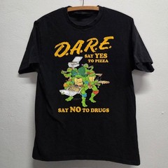 RETRO D.A.R.E NINJA TURTLES CARTOON GRAPHIC T-SHIRT S-5XL