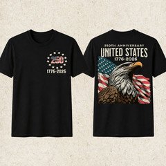 250 Anniversary USA Tee America 250th Unisex Front and Back T-Shirt