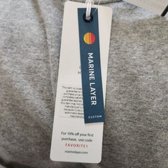Marine Layer T Shirt Absurdly Soft Tee Signature Made in USA NWT Mens Small Gray