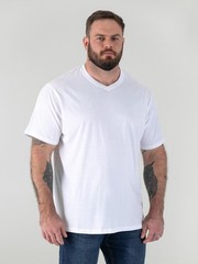 D555 Duke Big Mens Plain Cotton V Neck T-Shirt1 2XL-5XL 6XL 7XL 8XL 9 Colours