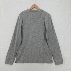 Chaps Henley Thermal Shirt Mens Large Gray Waffle Knit Casual Preppy Travel NWT