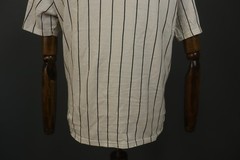 Karl Kani White Striped Short Sleeve Crew Neck Pullover Baseball T-Shirt Size S