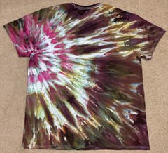 Handmade Ice Tie Dye T-Shirt XL Mens Womens Soft Cotton Plum Twist