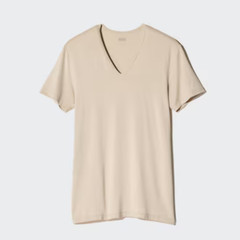 UNIQLO Heattech T-Shirt Short-sleeve Beige Black White MEN New Japan
