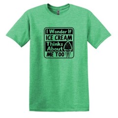 I wonder if Ice Cream thinks about me too – Adult Unisex Soft T-shirt