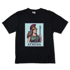 Athena Greek Goddess T-Shirt | Mythology Owl Spear Graphic Unisex Tee Shirt