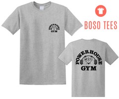 Powerhouse Gym Red Men Grey T-Shirt Size S-5XL